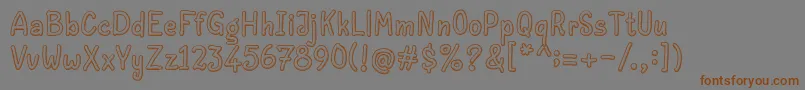 Peanut Font – Brown Fonts on Gray Background