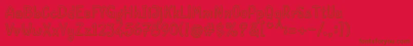 Peanut-Schriftart – Braune Schriften auf rotem Hintergrund