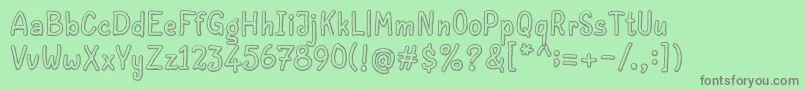 Peanut Font – Gray Fonts on Green Background
