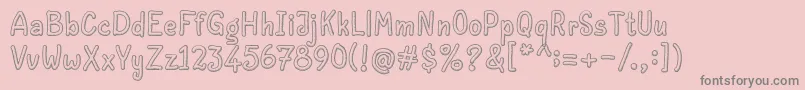 Peanut Font – Gray Fonts on Pink Background