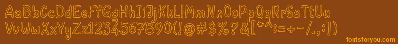 Peanut Font – Orange Fonts on Brown Background