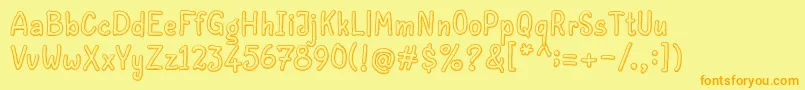 Peanut Font – Orange Fonts on Yellow Background