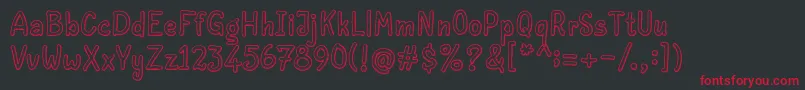 Peanut Font – Red Fonts on Black Background