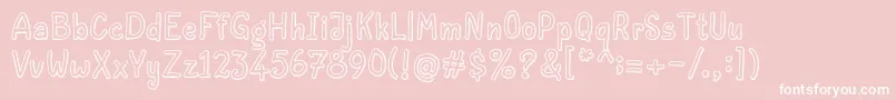 Peanut Font – White Fonts on Pink Background