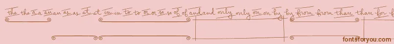 Peas  Carrots Extras Font – Brown Fonts on Pink Background