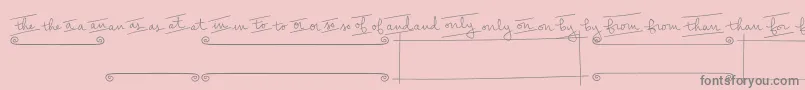 Peas  Carrots Extras Font – Gray Fonts on Pink Background