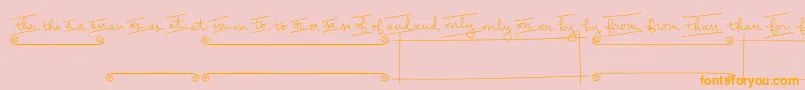 Peas  Carrots Extras Font – Orange Fonts on Pink Background