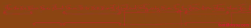 Peas  Carrots Extras Font – Red Fonts on Brown Background