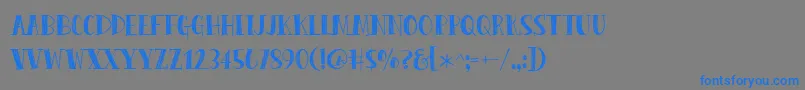 Peas  Carrots Font – Blue Fonts on Gray Background