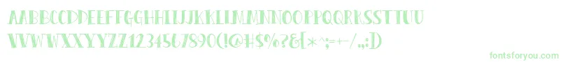 Peas  Carrots Font – Green Fonts on White Background