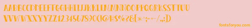 Peas  Carrots Font – Orange Fonts on Pink Background