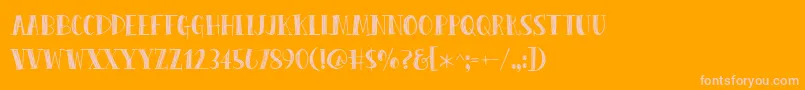 Peas  Carrots Font – Pink Fonts on Orange Background