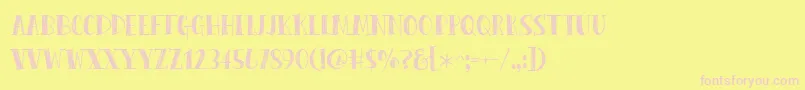 Peas  Carrots Font – Pink Fonts on Yellow Background