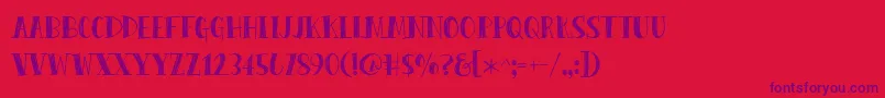 Peas  Carrots Font – Purple Fonts on Red Background