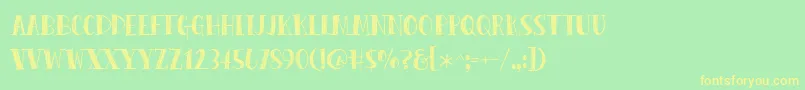 Peas  Carrots Font – Yellow Fonts on Green Background