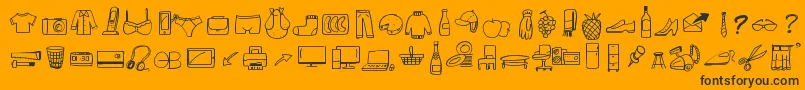 fuente PeaxWebdesignFreeIcons – Fuentes Negras Sobre Fondo Naranja