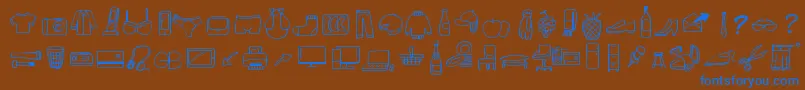 フォントPeaxWebdesignFreeIcons – 茶色の背景に青い文字