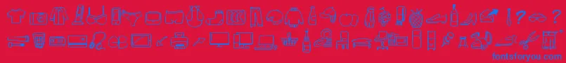 PeaxWebdesignFreeIcons Font – Blue Fonts on Red Background