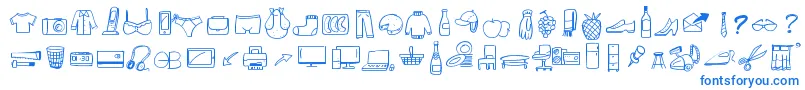 PeaxWebdesignFreeIcons Font – Blue Fonts on White Background