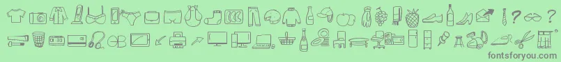 Police PeaxWebdesignFreeIcons – polices grises sur fond vert