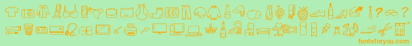 fuente PeaxWebdesignFreeIcons – Fuentes Naranjas Sobre Fondo Verde