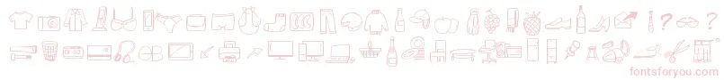 PeaxWebdesignFreeIcons Font – Pink Fonts on White Background