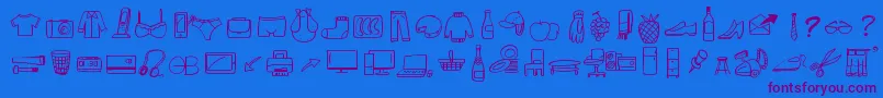 PeaxWebdesignFreeIcons-fontti – violetit fontit sinisellä taustalla