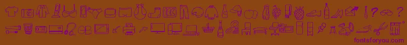 PeaxWebdesignFreeIcons Font – Purple Fonts on Brown Background