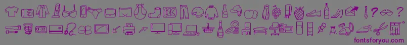 PeaxWebdesignFreeIcons Font – Purple Fonts on Gray Background