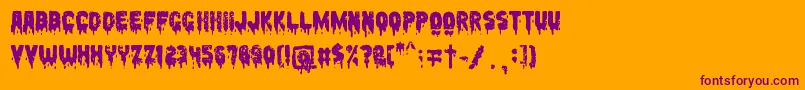 Peccatum Font – Purple Fonts on Orange Background