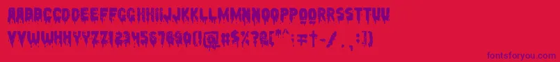 Peccatum Font – Purple Fonts on Red Background