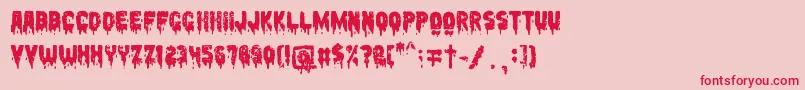 Peccatum Font – Red Fonts on Pink Background