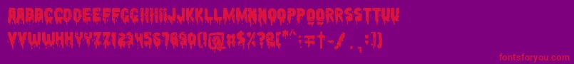 Peccatum Font – Red Fonts on Purple Background