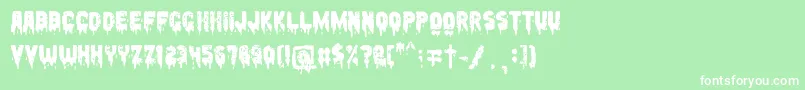 Peccatum Font – White Fonts on Green Background