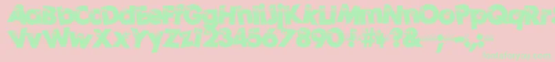 PEEPS    Font – Green Fonts on Pink Background