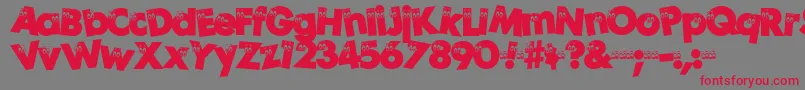 PEEPS    Font – Red Fonts on Gray Background
