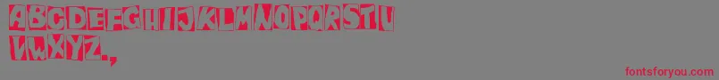 Peepshow Font – Red Fonts on Gray Background
