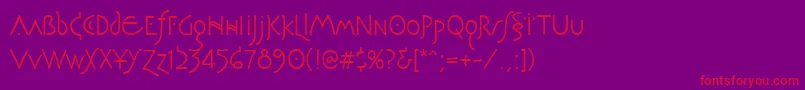 PEGASUS 2 Font – Red Fonts on Purple Background