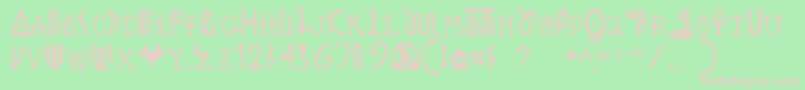 Pegypta Font – Pink Fonts on Green Background