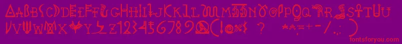 Pegypta Font – Red Fonts on Purple Background