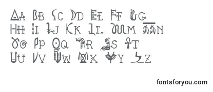 Überblick über die Schriftart Pegypta