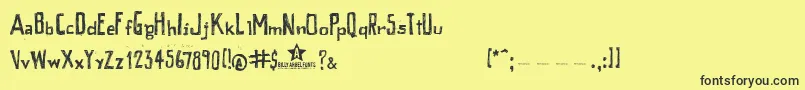 PEIXE    Font – Black Fonts on Yellow Background