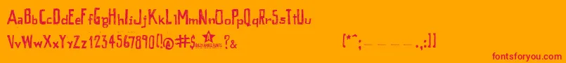 PEIXE    Font – Red Fonts on Orange Background