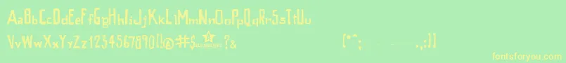 PEIXE    Font – Yellow Fonts on Green Background