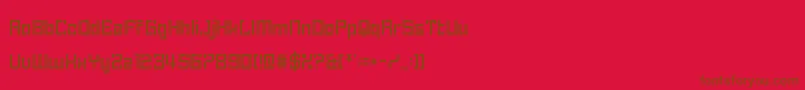 Peking Assignment Font – Brown Fonts on Red Background