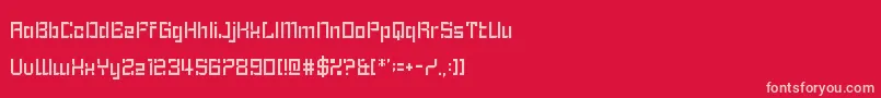 フォントPeking Assignment – 赤い背景にピンクのフォント