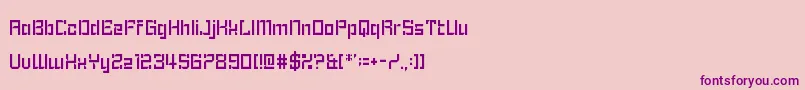 Peking Assignment Font – Purple Fonts on Pink Background