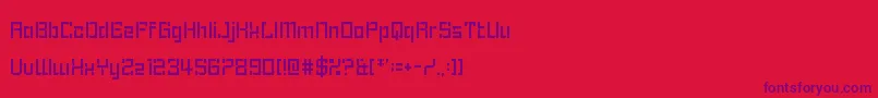 Peking Assignment Font – Purple Fonts on Red Background