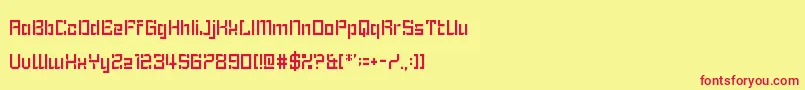 Peking Assignment Font – Red Fonts on Yellow Background