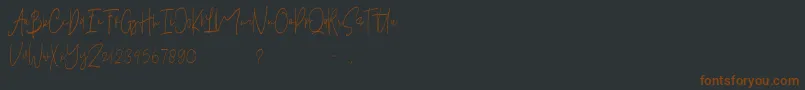 Pelakor  Demo  Font – Brown Fonts on Black Background
